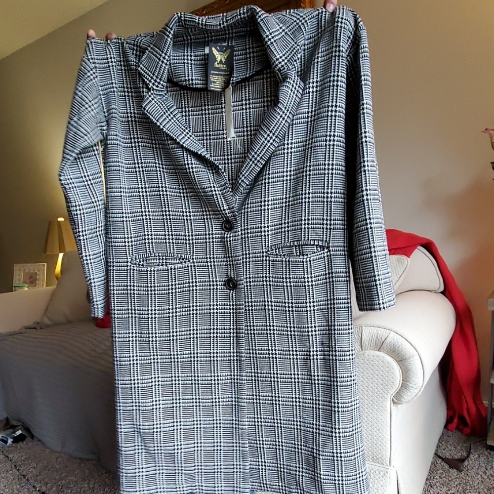 Black and white boutique coat